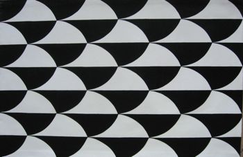black and white floor mat