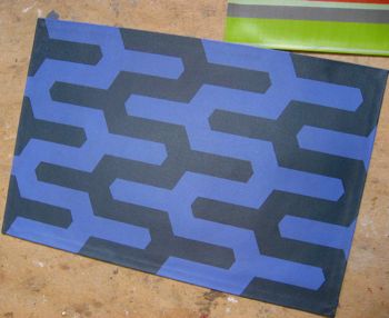 blue floor cloth